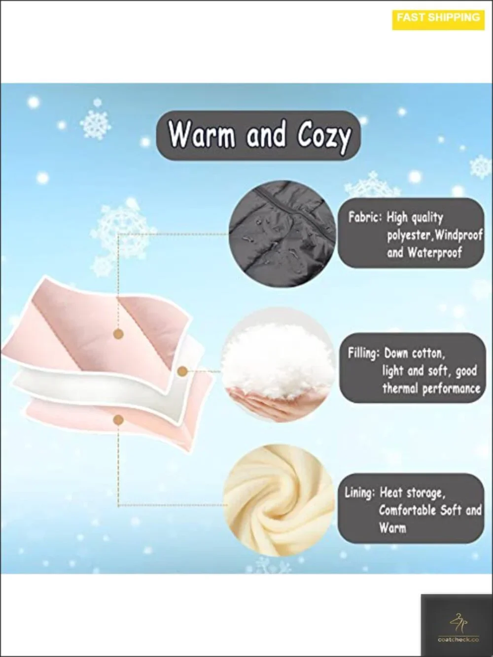 Toddler Snowsuit Baby Bear Winter Coat Hooded Jumpsuit Waterproof Windproof